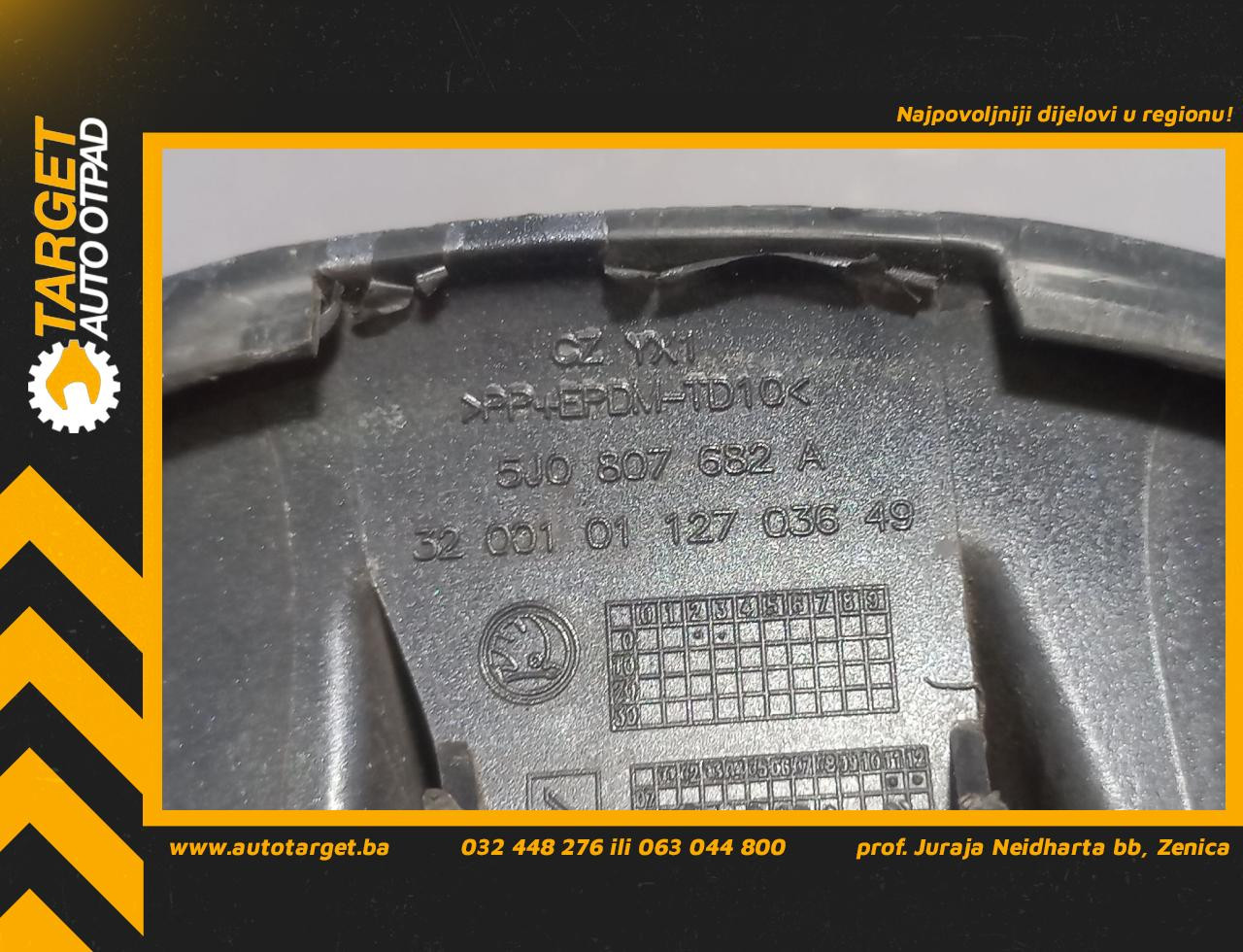 DIJELOVI RESETKA BRANIKA SKODA FABIA > 07-10 5J0807682A