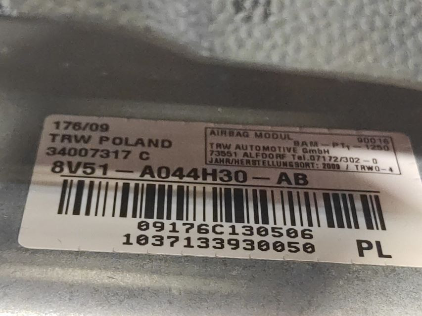 AIRBAG SUVOZACA FORD FIESTA > 08-12 8V51-A044H30-AB