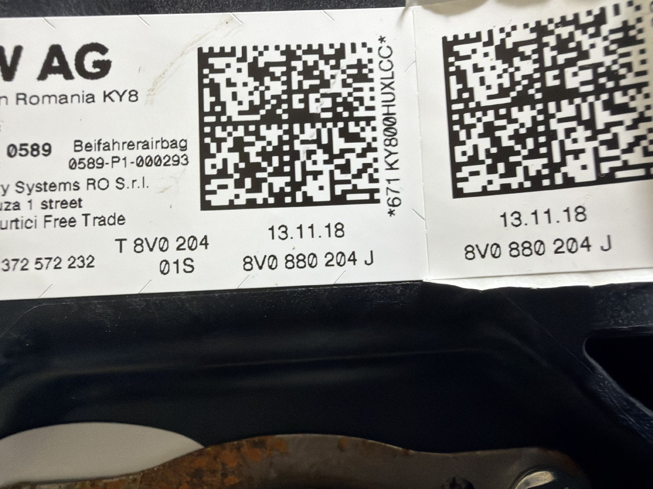 AIRBAG SUVOZACA VW GOLF 7 FACELIFT > 16-20 8V0880204J