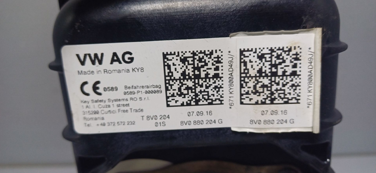 AIRBAG SUVOZACA AUDI A3 (8VF/8VK) > 16-20 8V0880204G