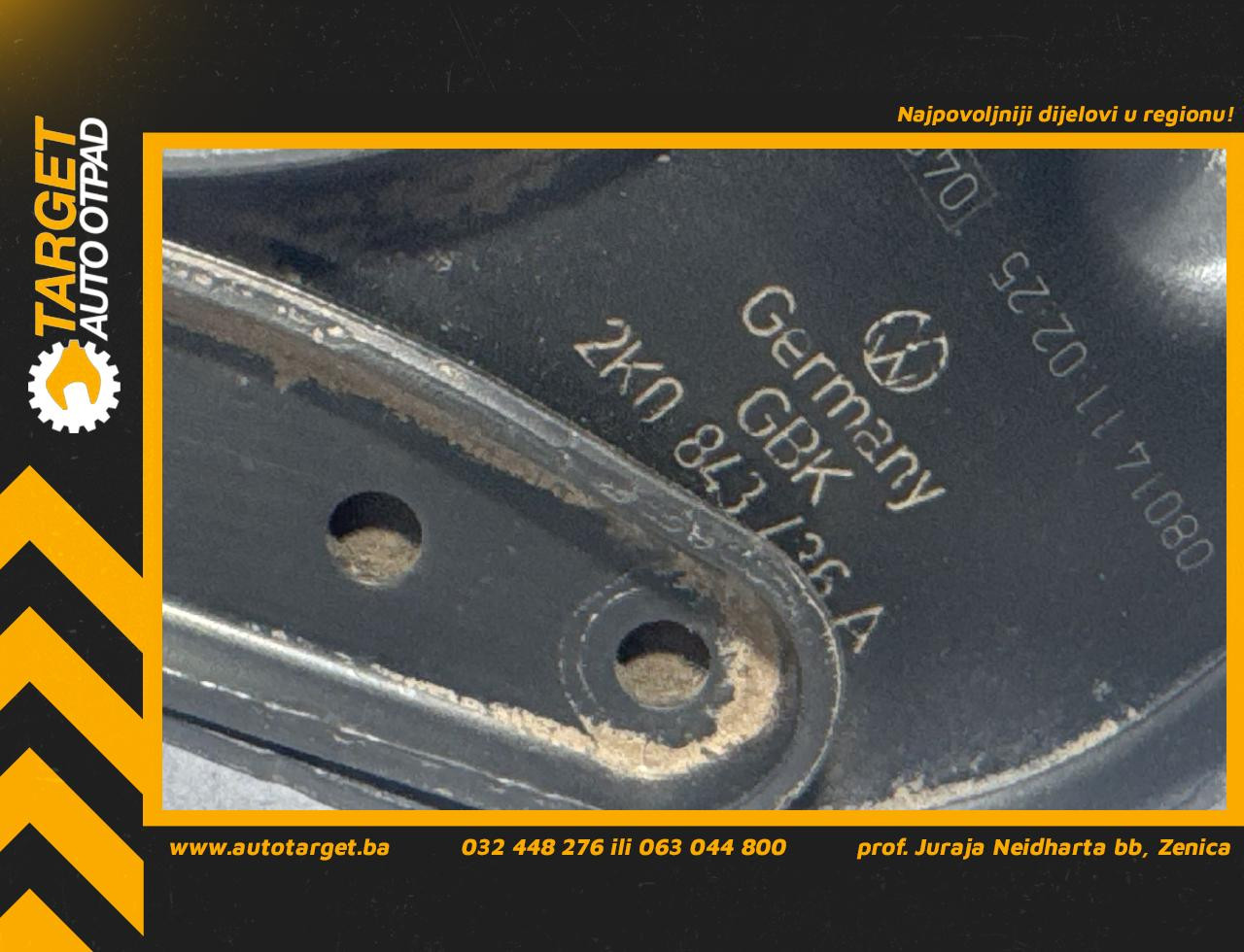DIJELOVI KLIZAC VW CADDY > 03-10 1.9 2K0843436A