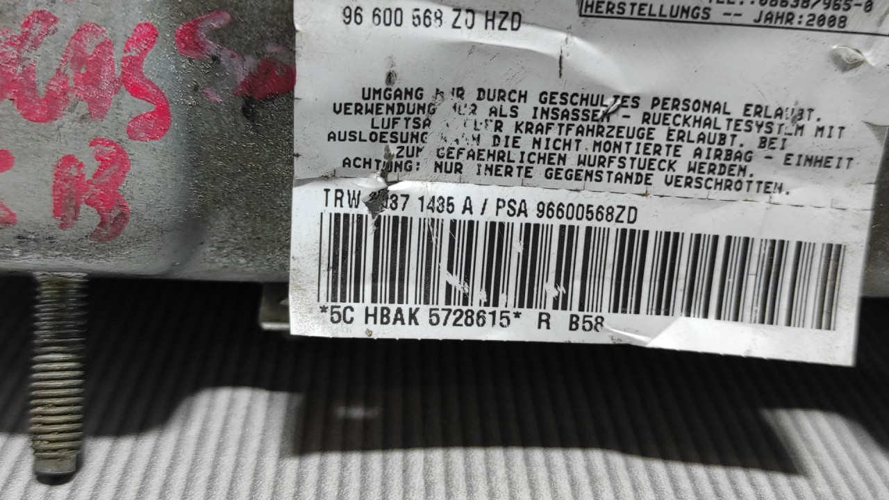 AIRBAG SUVOZACA CITROEN C4 PICASSO > 07-10 30371435A