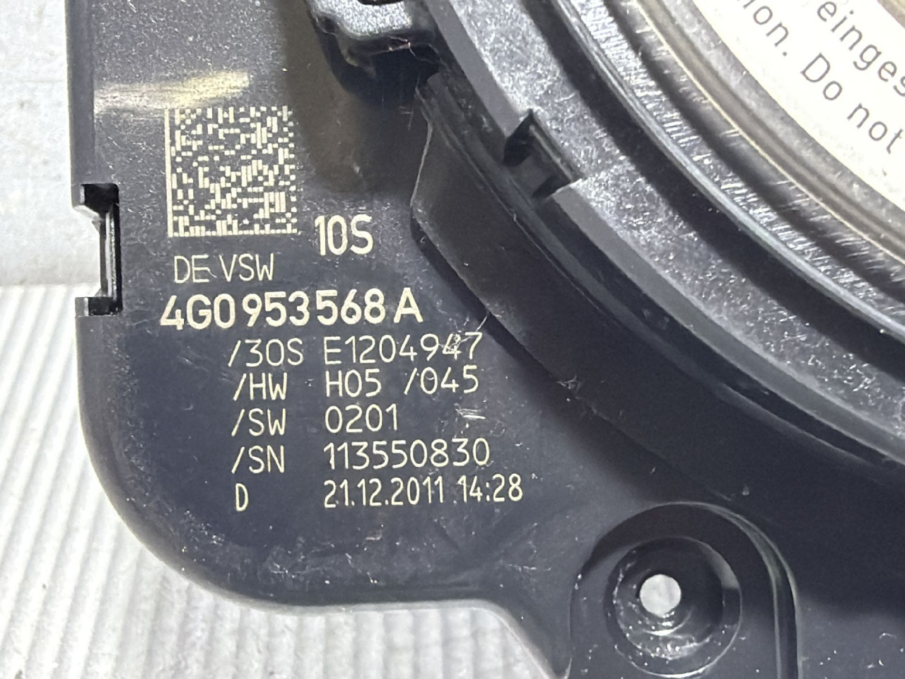 DIJELOVI SPULA VOLANA AUDI A6 4G > 11-14 2.0 4G0953568A