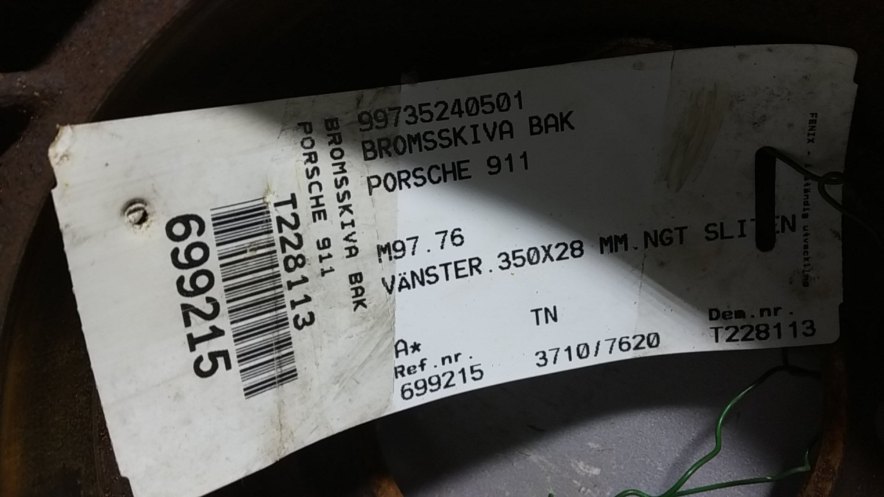 KOCIONI DISK PORSCHE 991 > 11- 99735240501