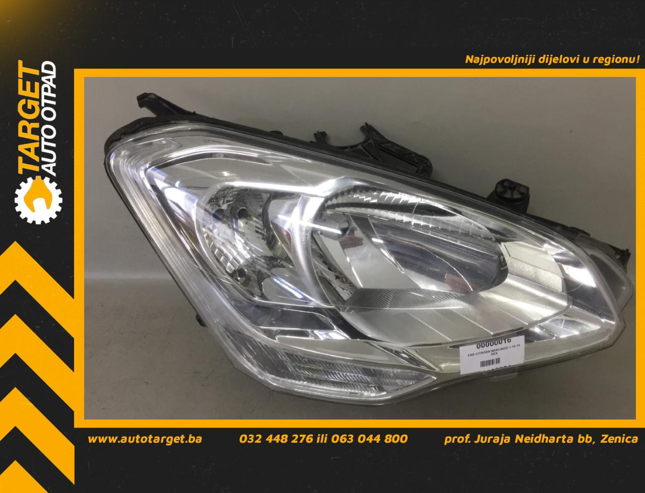 DIJELOVI FAR CITROEN BERLINGO > 12-15 9682828180