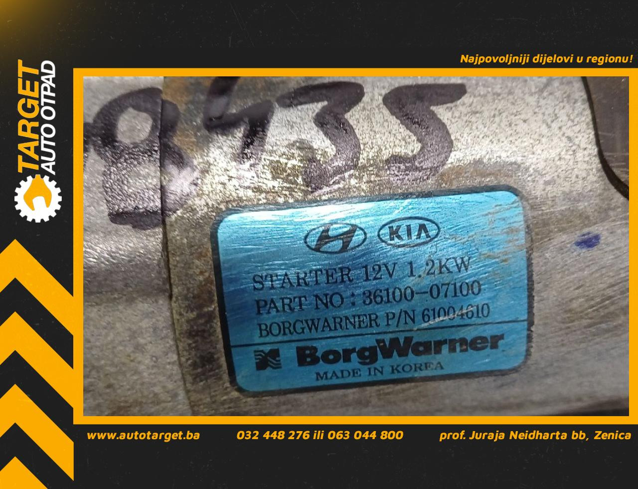 DIJELOVI ALNASER KIA PICANTO > 21> 1.0 3610007100