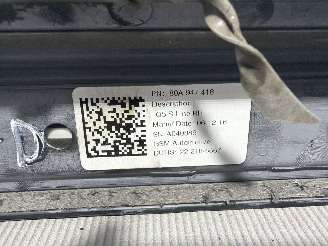 DIJELOVI LAJSNA AUDI Q5 (FY) > 17 - 20  3.0 80A947418