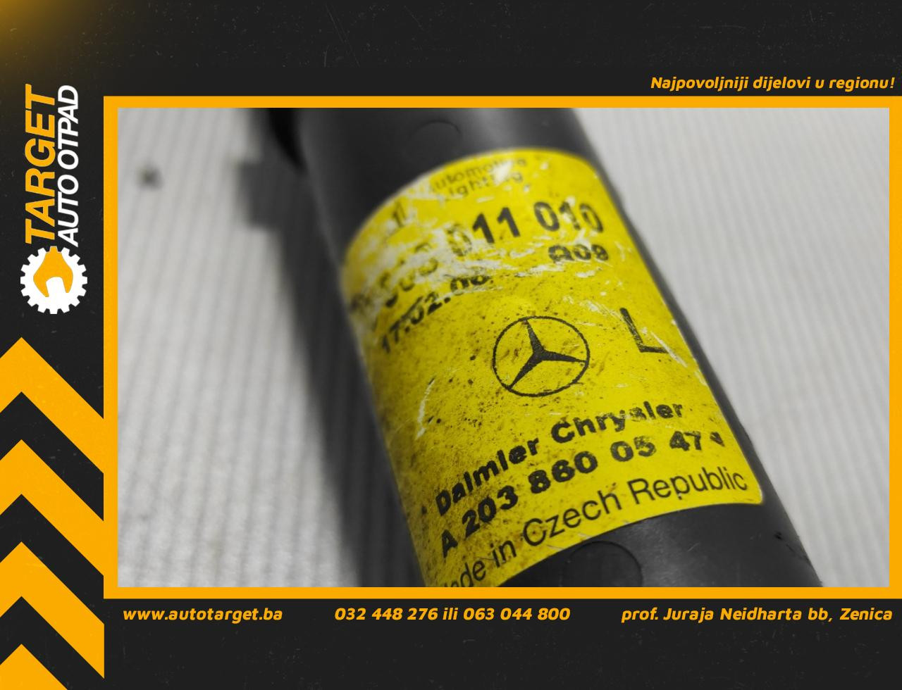 PRSKALICA ZA FAROVE MERCEDES C KLASA (W203) > 04-07 A2038600547
