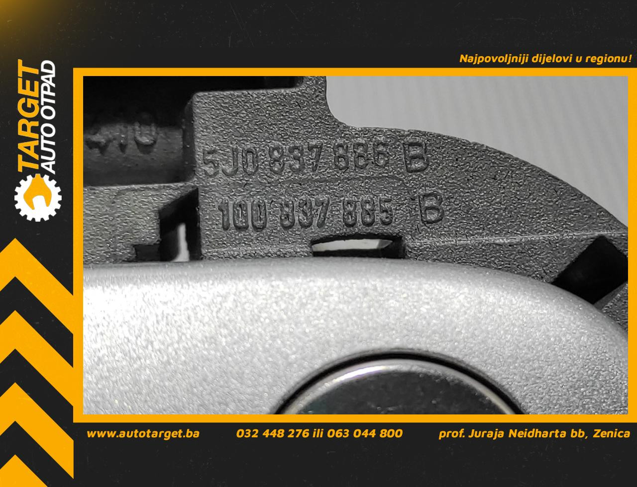 DIJELOVI RUCKA VRATA SKODA FABIA > 07-10 5J0837886B