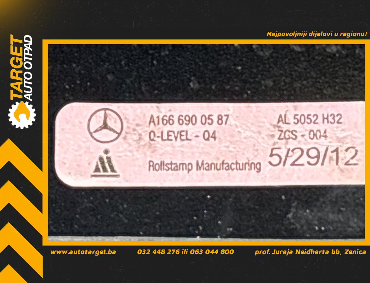 DIJELOVI LAJSNA MERCEDES ML (W166) > 11-15 2.2 A1666900587