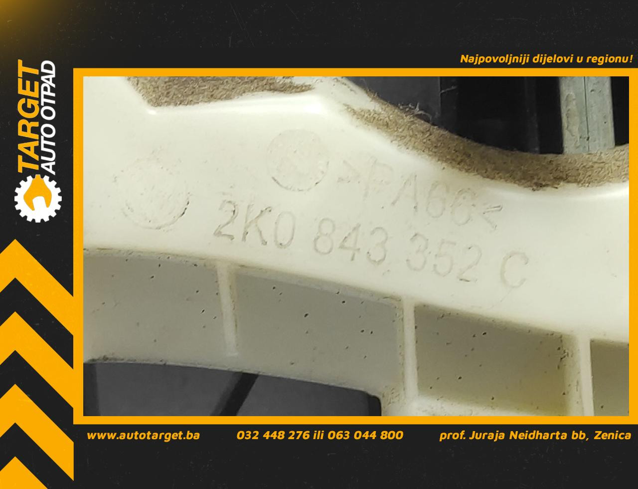 DIJELOVI RUCKA VRATA VW CADDY > 03-10 2K0843352C