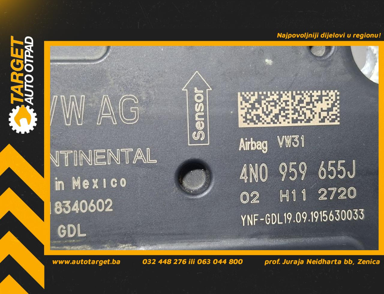 DIJELOVI ELEKTRONIKA AIRBAGA AUDI A6 4K > 18- 2.0 4N0959655J