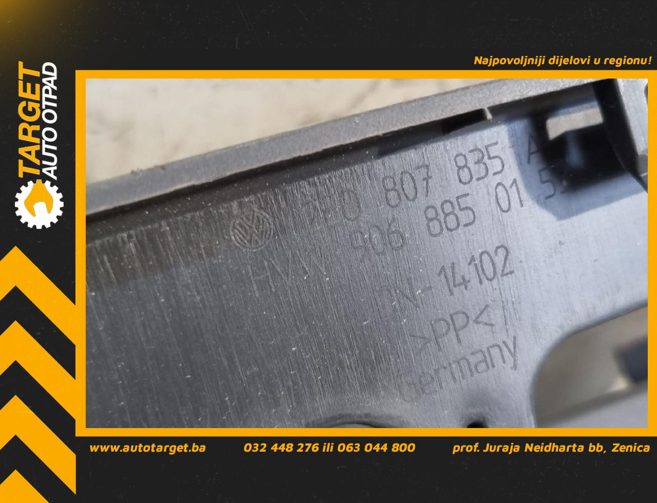 DIJELOVI RESETKA BRANIKA VW CRAFTER > 05-11 2E0807835A