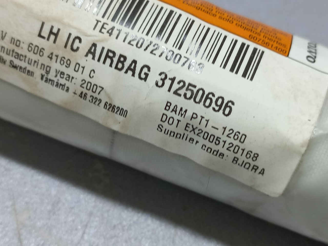 DIJELOVI KROVNI AIRBAG VOLVO V70 > 08-11 31250696