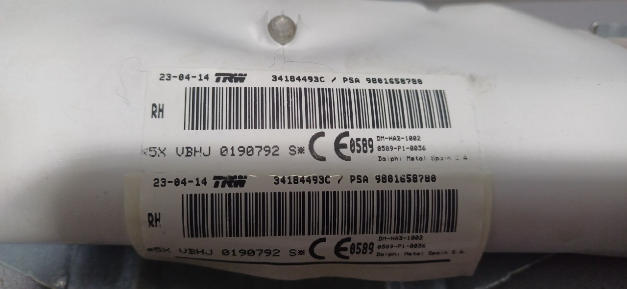 KROVNI AIRBAG PEUGEOT 5008 > 13-16 9801658780
