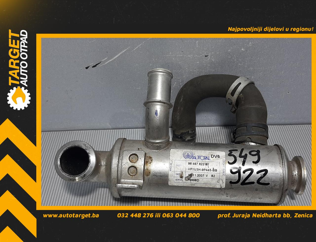 HLADNJAK EGR VENTILA FORD FOCUS > 05-07 9646762280