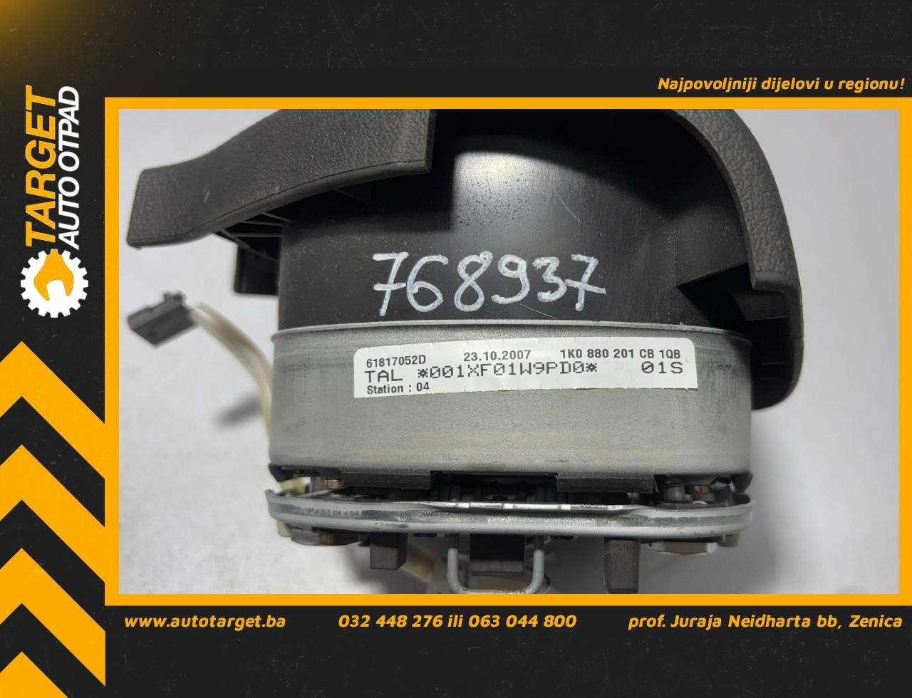DIJELOVI AIRBAG VOLANA VW PASSAT B6 > 05-10 2.0 1K0880201