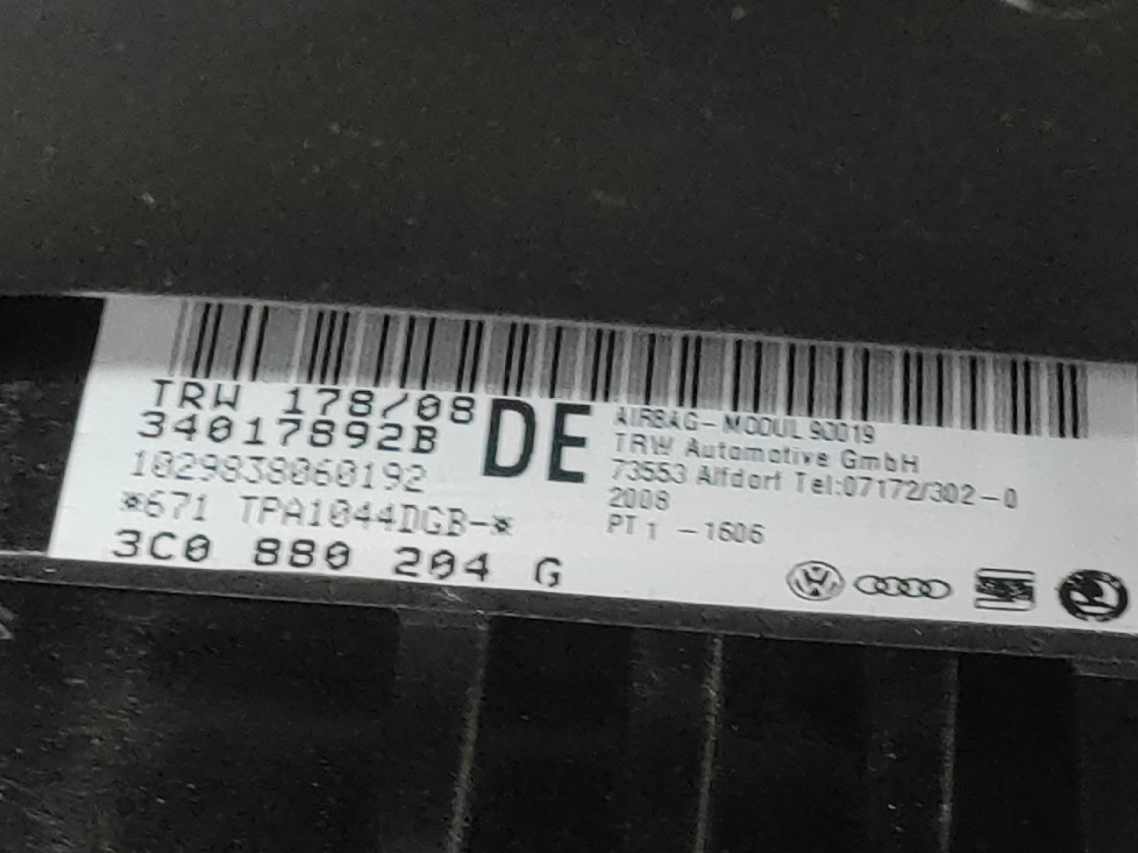 AIRBAG SUVOZACA VW PASSAT B6 > 05-10 3C0880204G