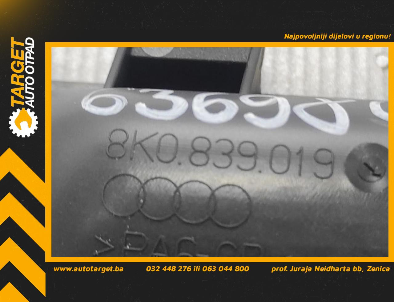 UNUTRASNJA RUCKA VRATA AUDI A4 (B8) > 07-11 8K0839019E