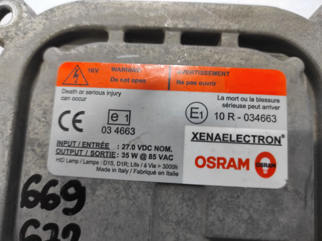 BALAST FARA TESLA S MODEL > 12-19 10R034663