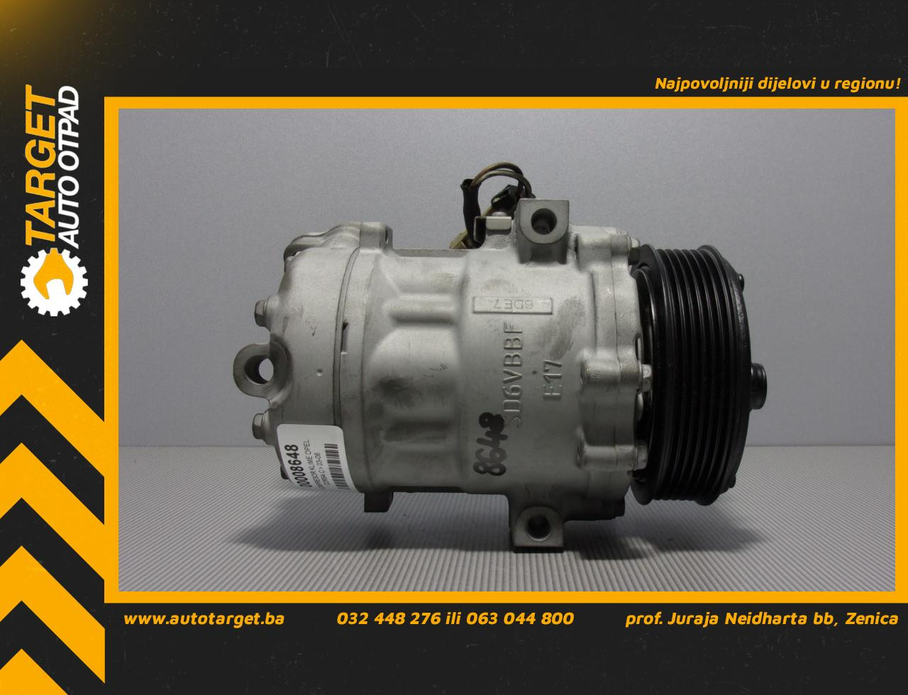 KOMPRESOR KLIME OPEL CORSA C > 03-06 SD6VBBF SD6VBBF