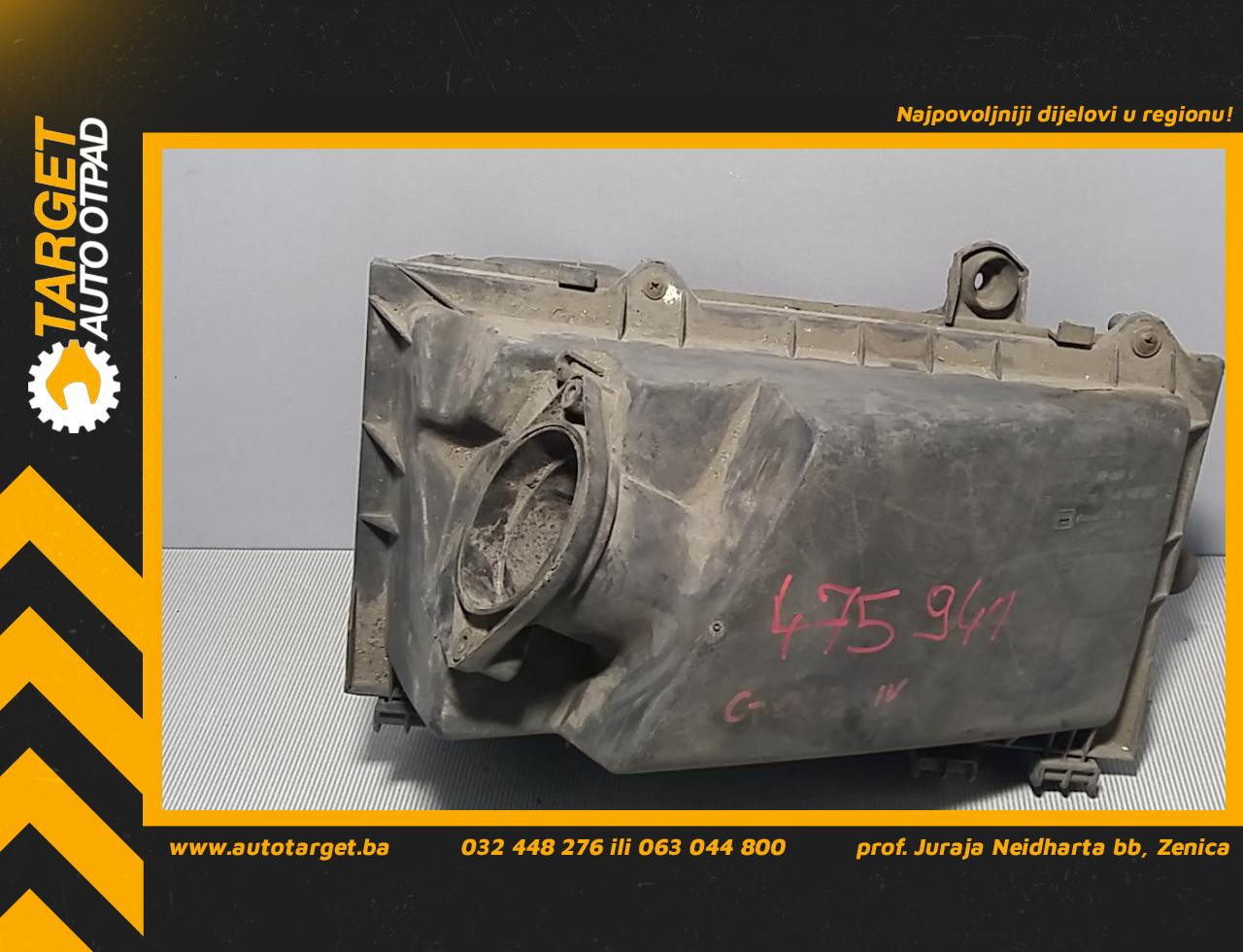 DIJELOVI KUCISTE FILTERA ZRAKA VW GOLF 4 > 97-03 1J0129607G