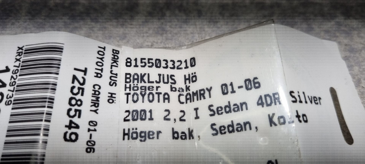 STOP SVJETLO TOYOTA CAMRY > 96-01 8155033210