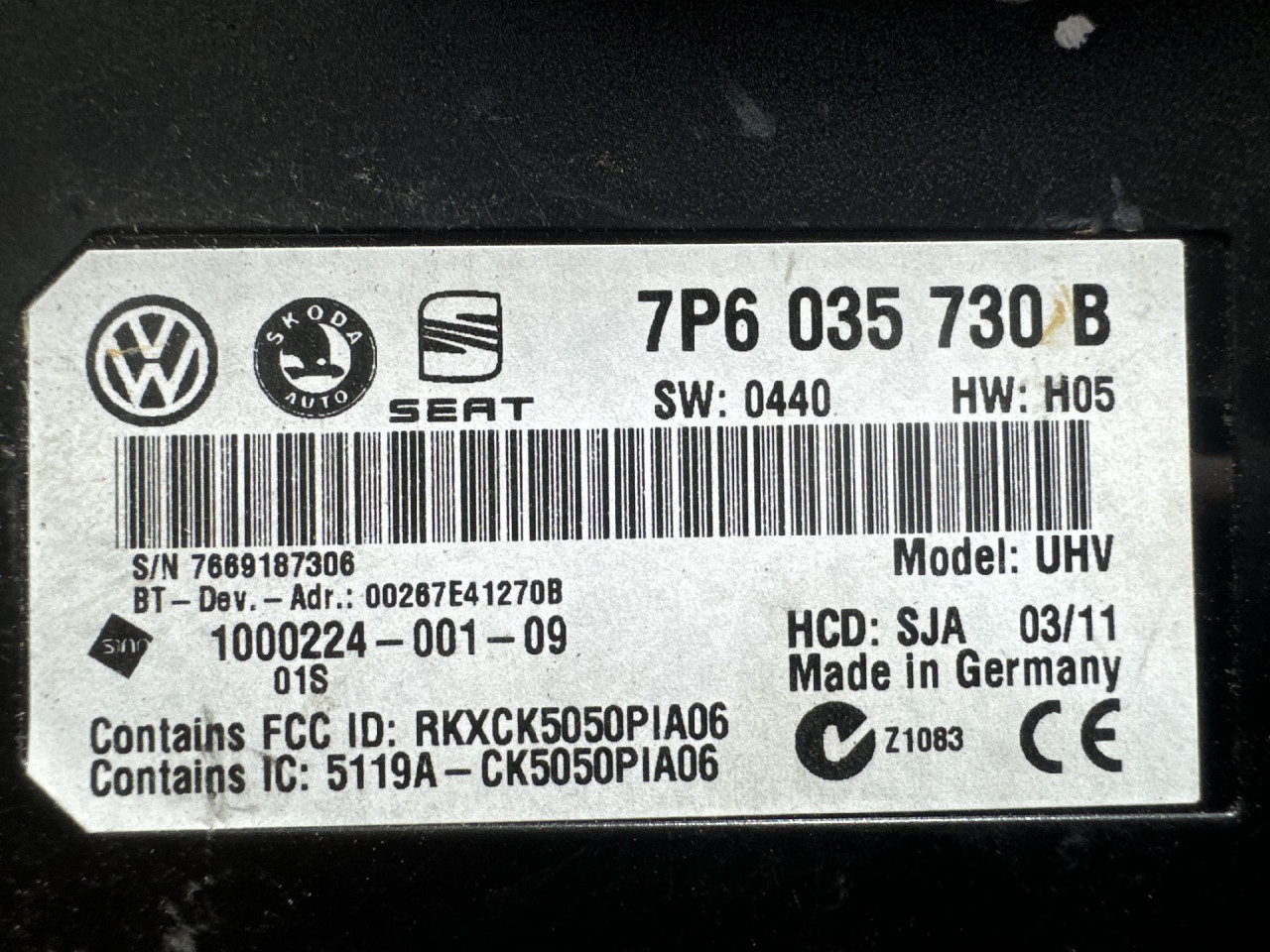 ELEKTRONIKA MODUL VW PASSAT CC > 12-15 7P6035730B
