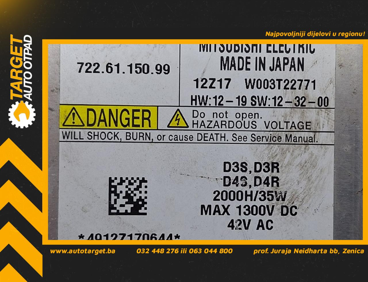 DIJELOVI BALAST FARA VOLVO V40 > 12-16 2.0 7226115099