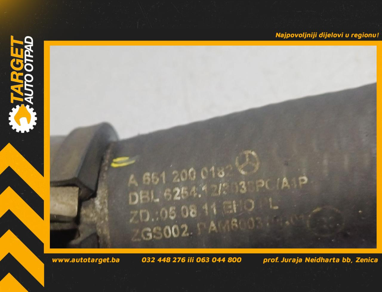 DIJELOVI CRIJEVO MERCEDES B KLASA (W246) > 14-19 2.2 A6512000182
