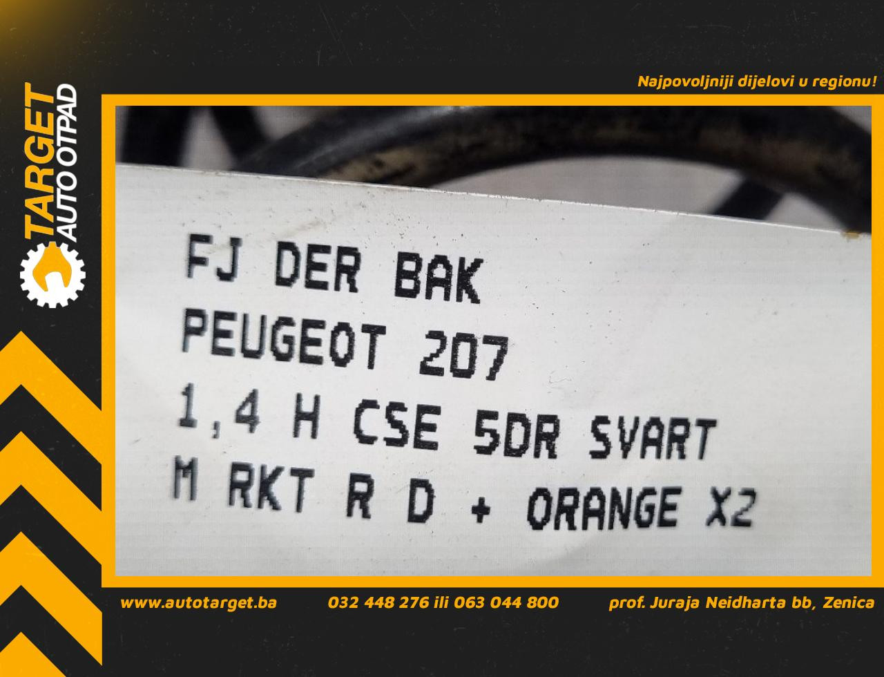 DIJELOVI OPRUGA AMORTIZERA PEUGEOT 207 > 06-09
