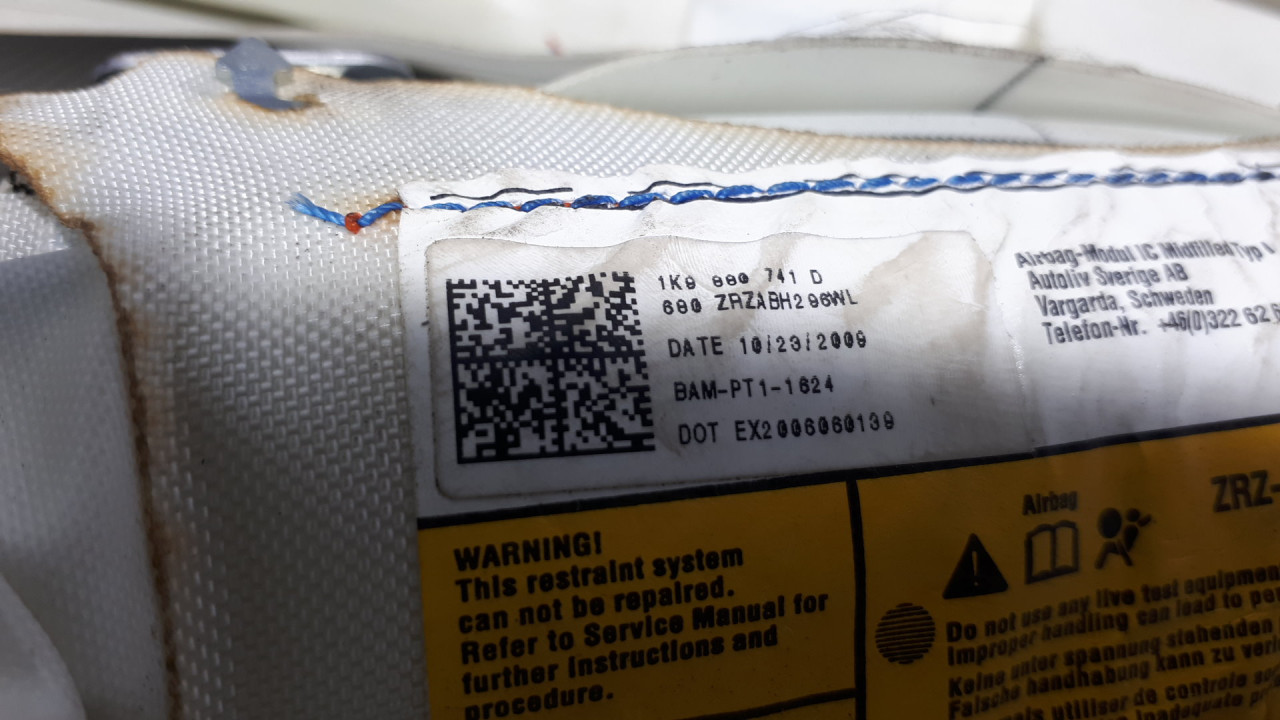 KROVNI AIRBAG VW GOLF 6 SW > 09-13 1K9880741D