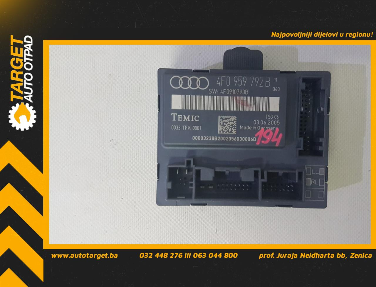 KOMFORT ELEKTRONIKA AUDI A6 > 04-08 4F0959792B 4F091079