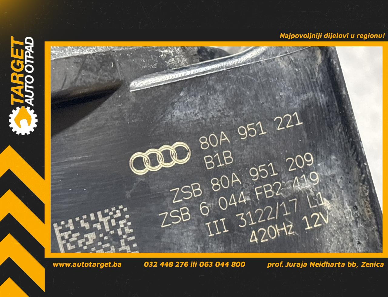 DIJELOVI SIRENA AUDI Q5 (FY) > 17 - 20  2.0 80A951221