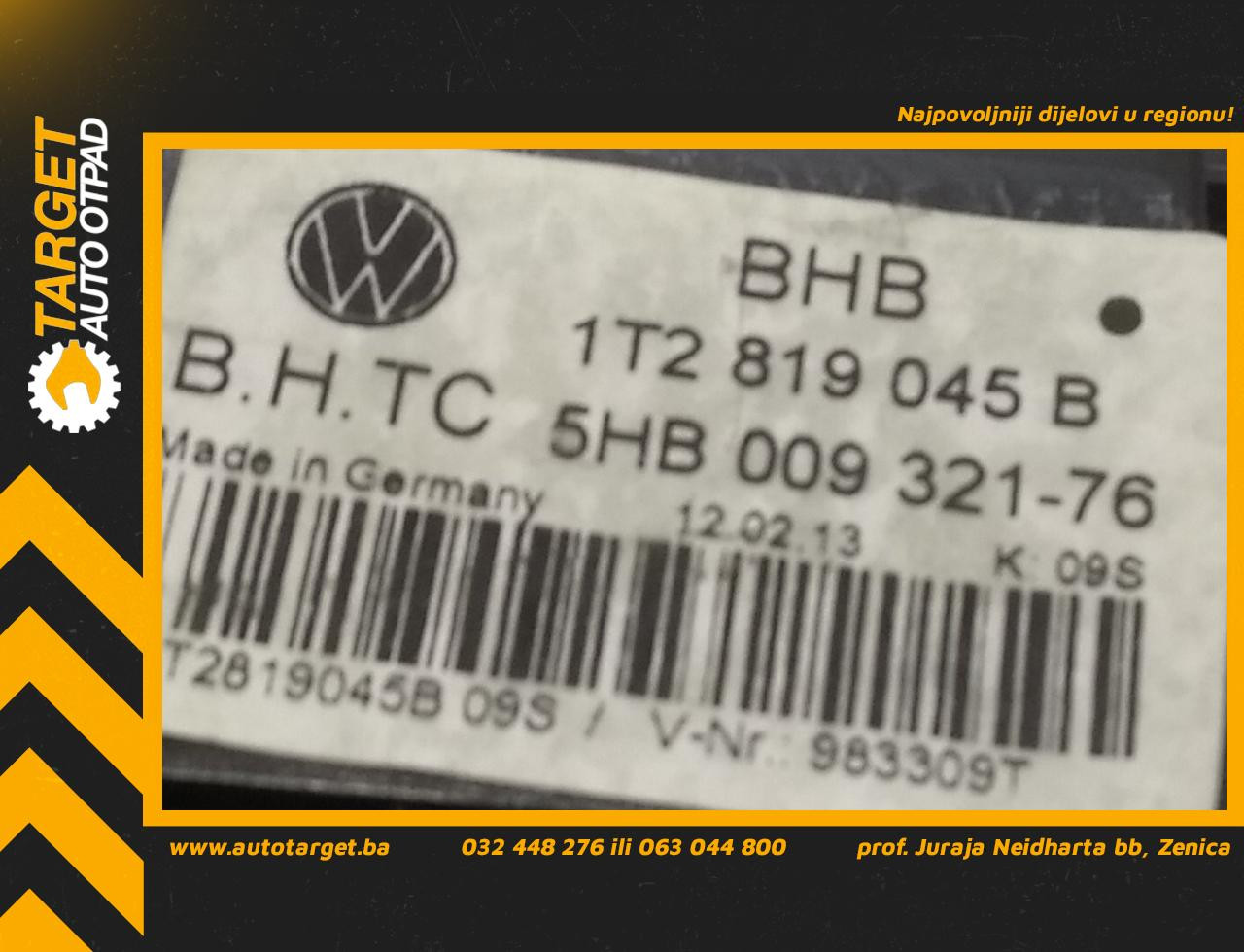 DIJELOVI PREKIDACI KLIME VW CADDY > 03-10 1T2819045B