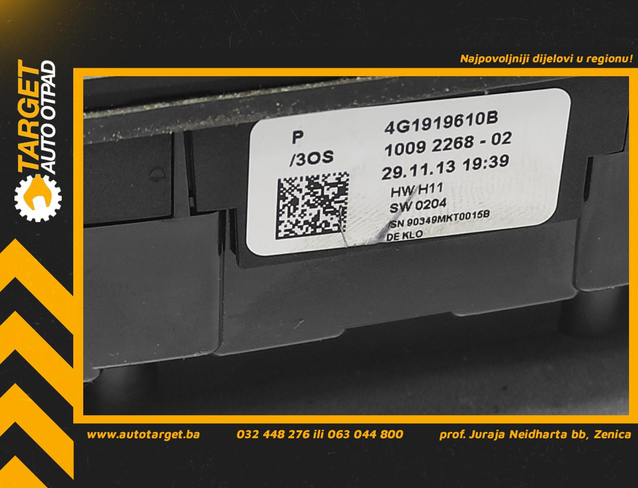 DIJELOVI CENTRALNA KONZOLA AUDI A6 4G > 11-14 4G1919610B