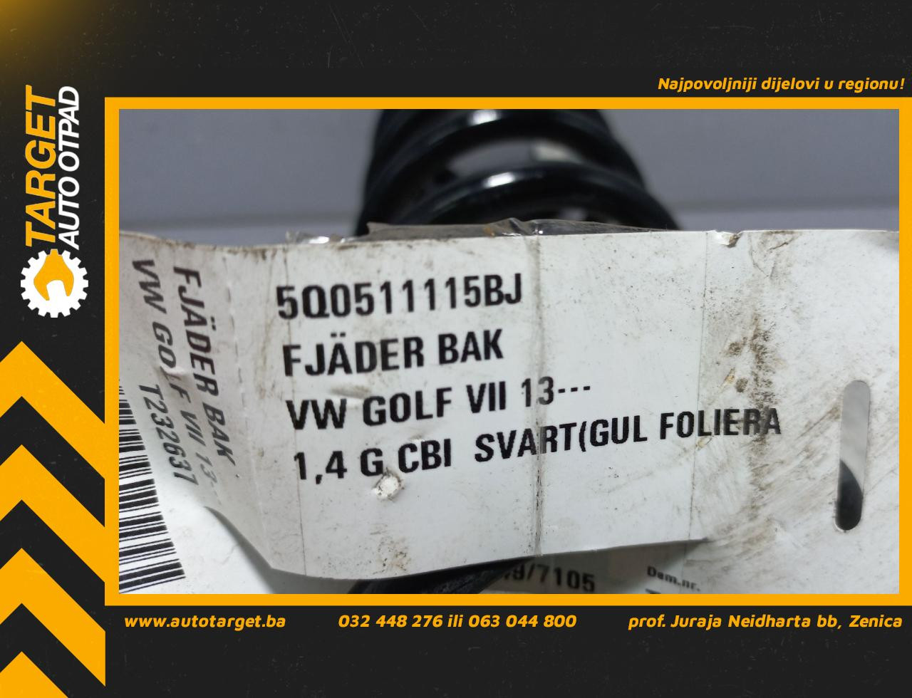 DIJELOVI OPRUGA AMORTIZERA VW GOLF 7 > 12-16 5Q0511115BJ