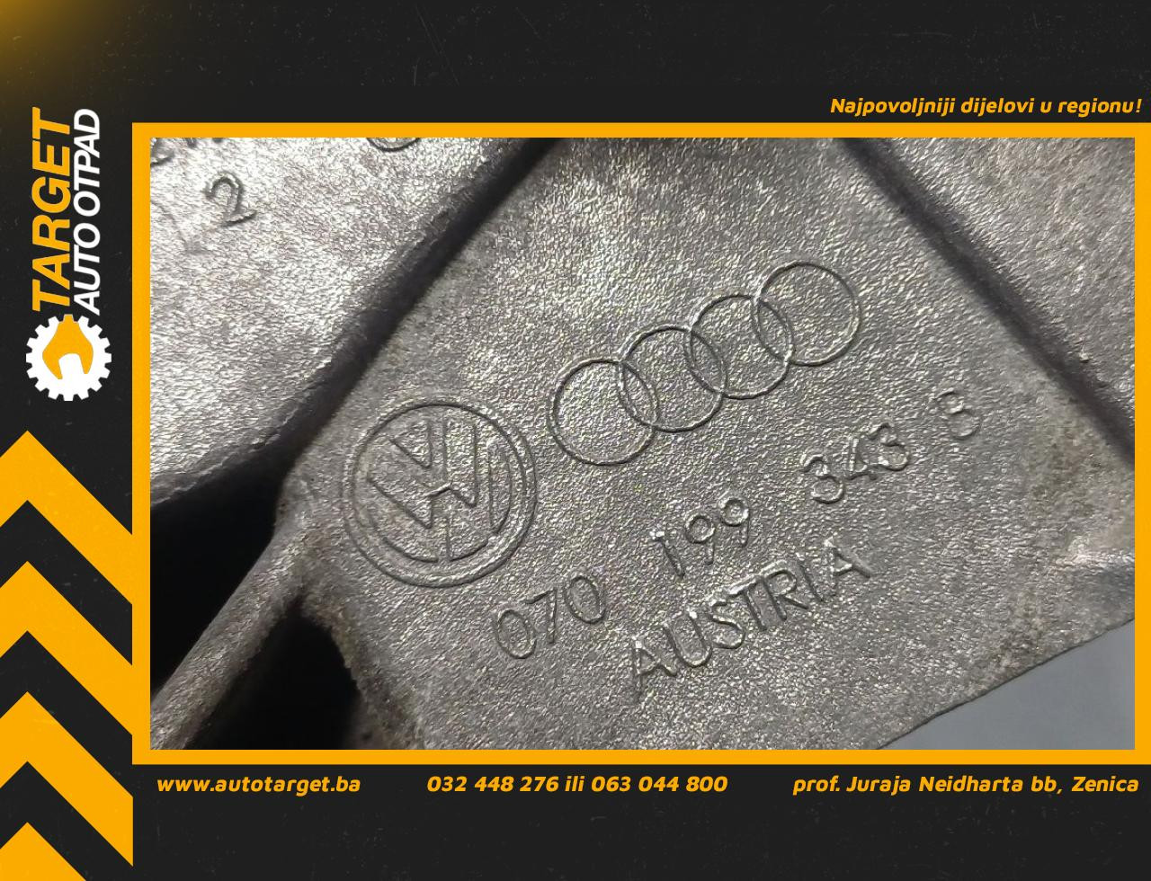 DIJELOVI NOSAC MOTORA VW T5 > 03-09 2.5 070199343B