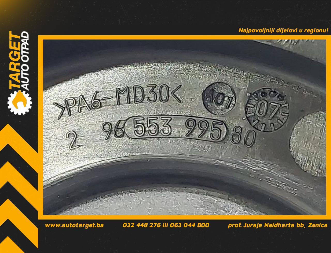 POKLOPAC ZUPCASTOG REMENA PEUGEOT 407 > 04-07 9655399580
