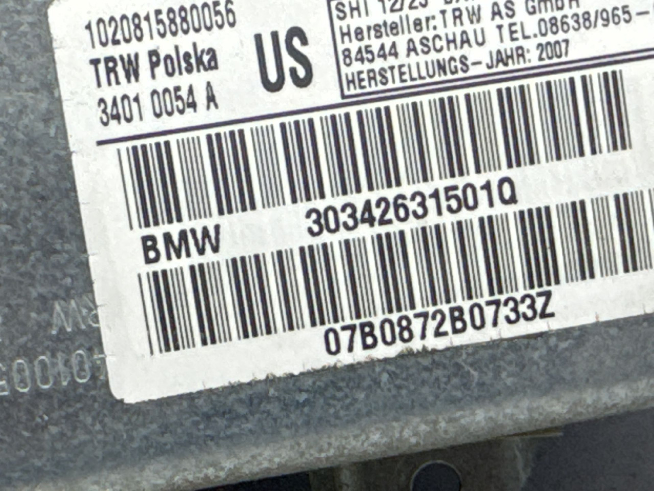 AIRBAG VRATA BMW X3 (E83) > 07-10 30342631501Q