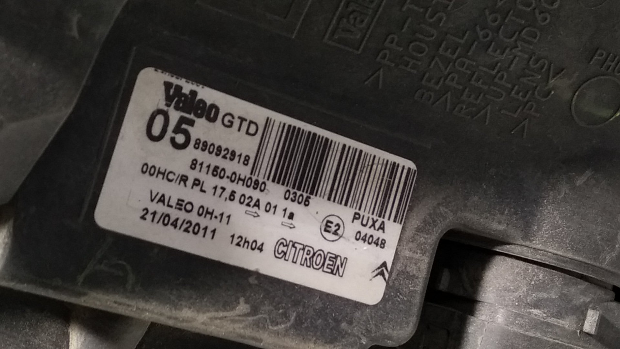 DIJELOVI FAR CITROEN C1 > 09-11 0589092918