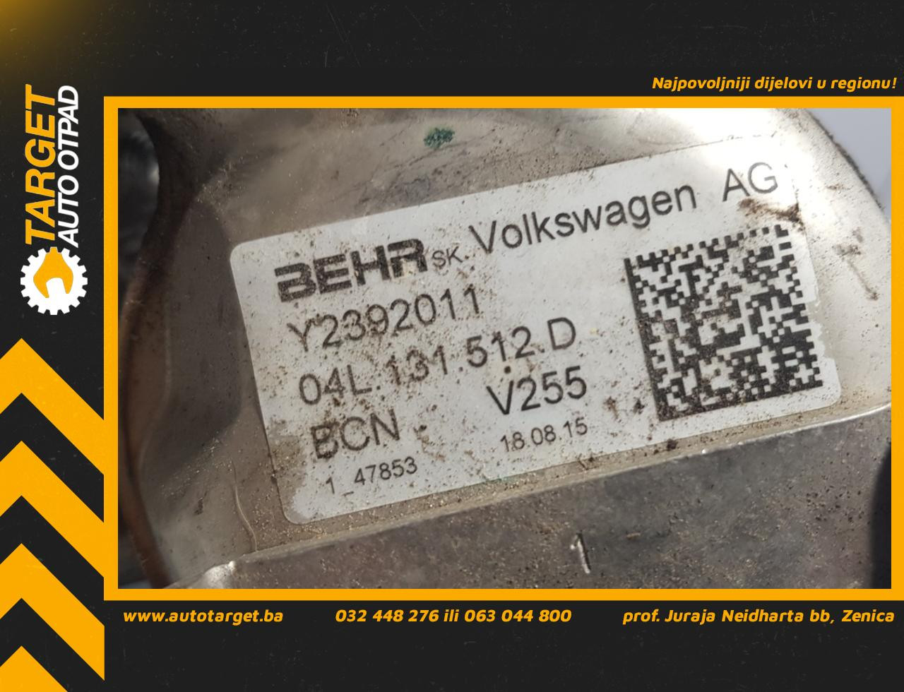 DIJELOVI HLADNJAK EGR VENTILA VW GOLF 7 > 12-16 1.6