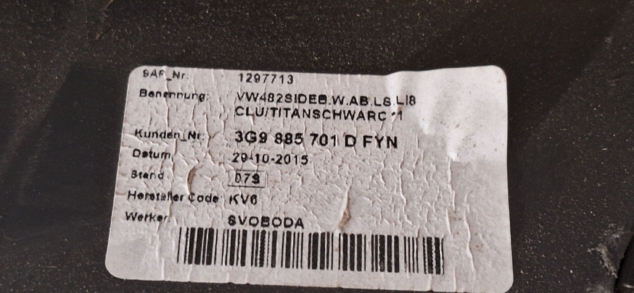 AIRBAG SJEDISTA VW PASSAT B8 > 14-19 3G9885701D