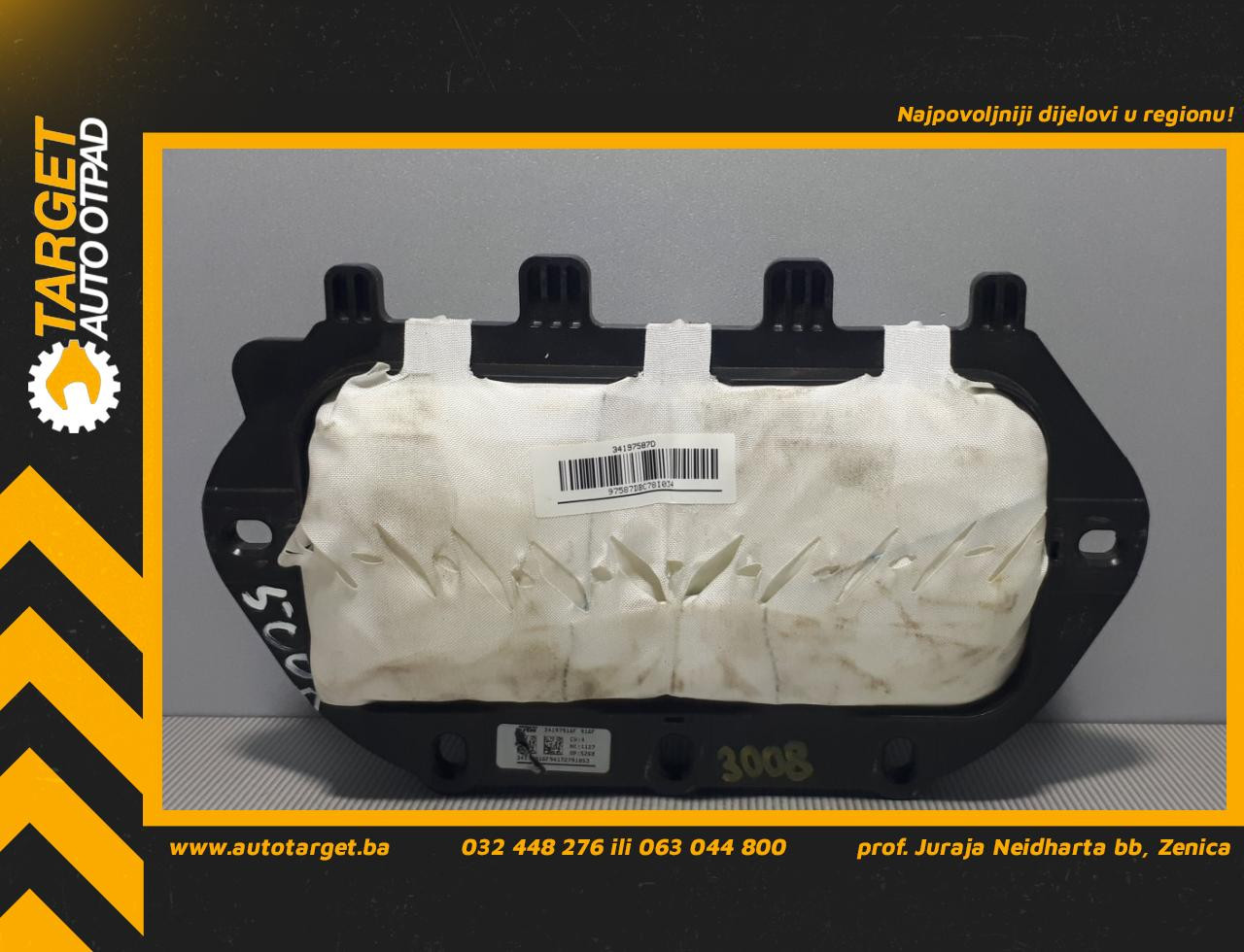 AIRBAG SUVOZACA PEUGEOT 3008 > 13-16 9810439880