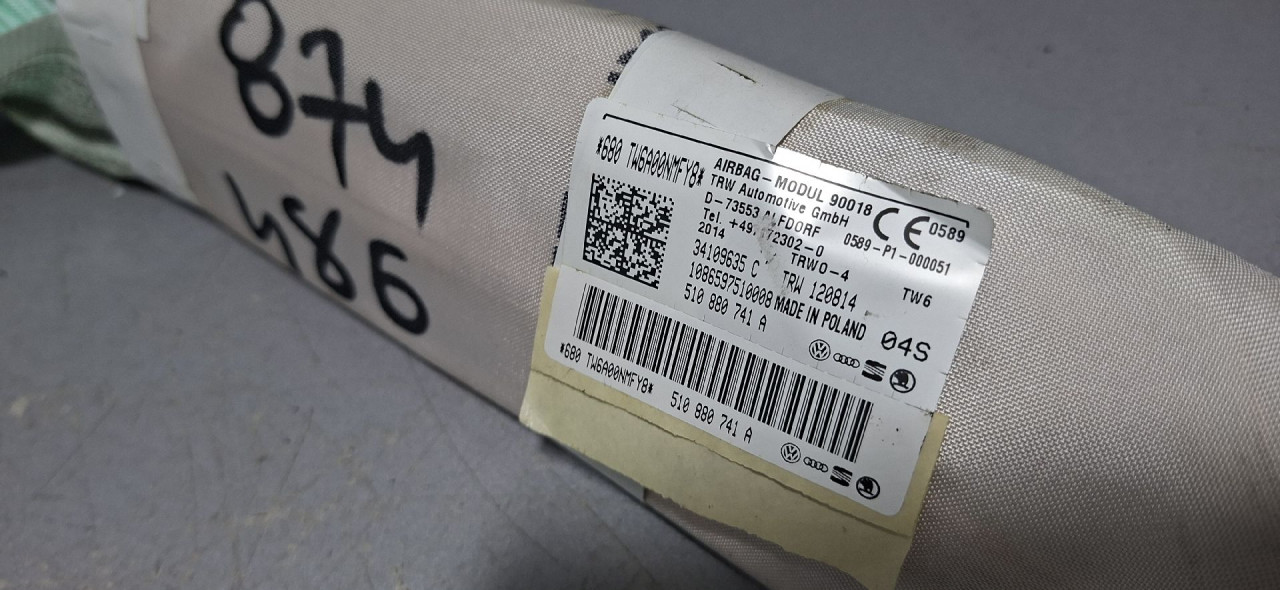 DIJELOVI KROVNI AIRBAG VW SPORTSVAN 14- 1.6 510880741A