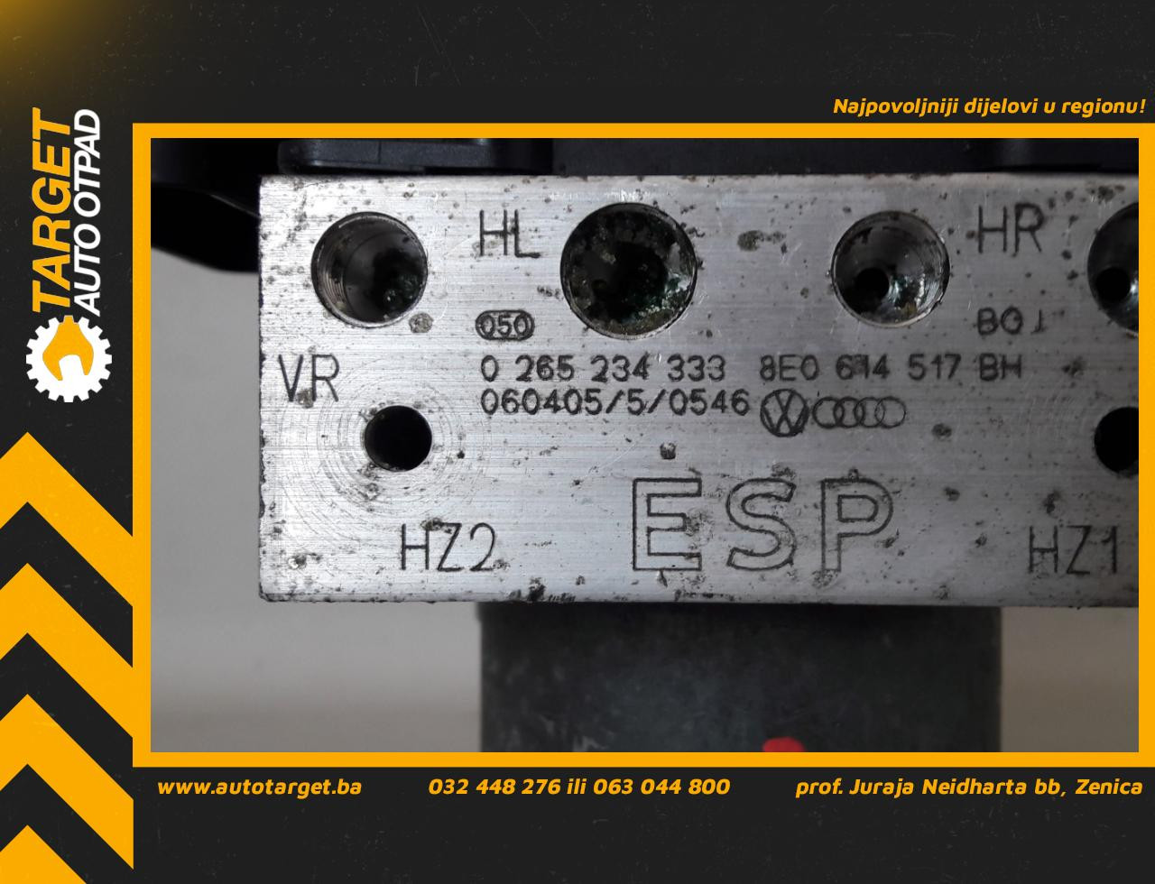 ABS ELEKTRONIKA AUDI A4 (B7) > 04-07 8E0910517J 8E0614517BH
