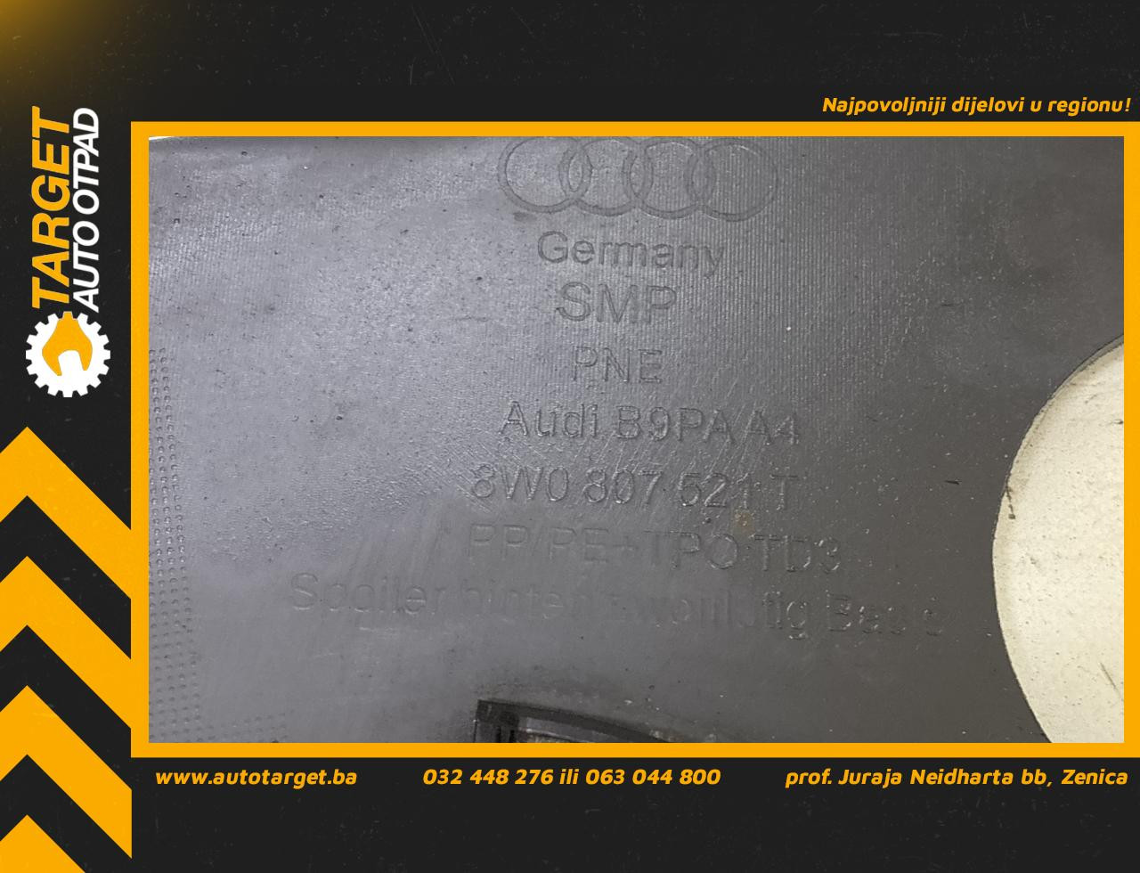 DIJELOVI SPOJLER AUDI A4 (B9) > 19- 8W0807521T