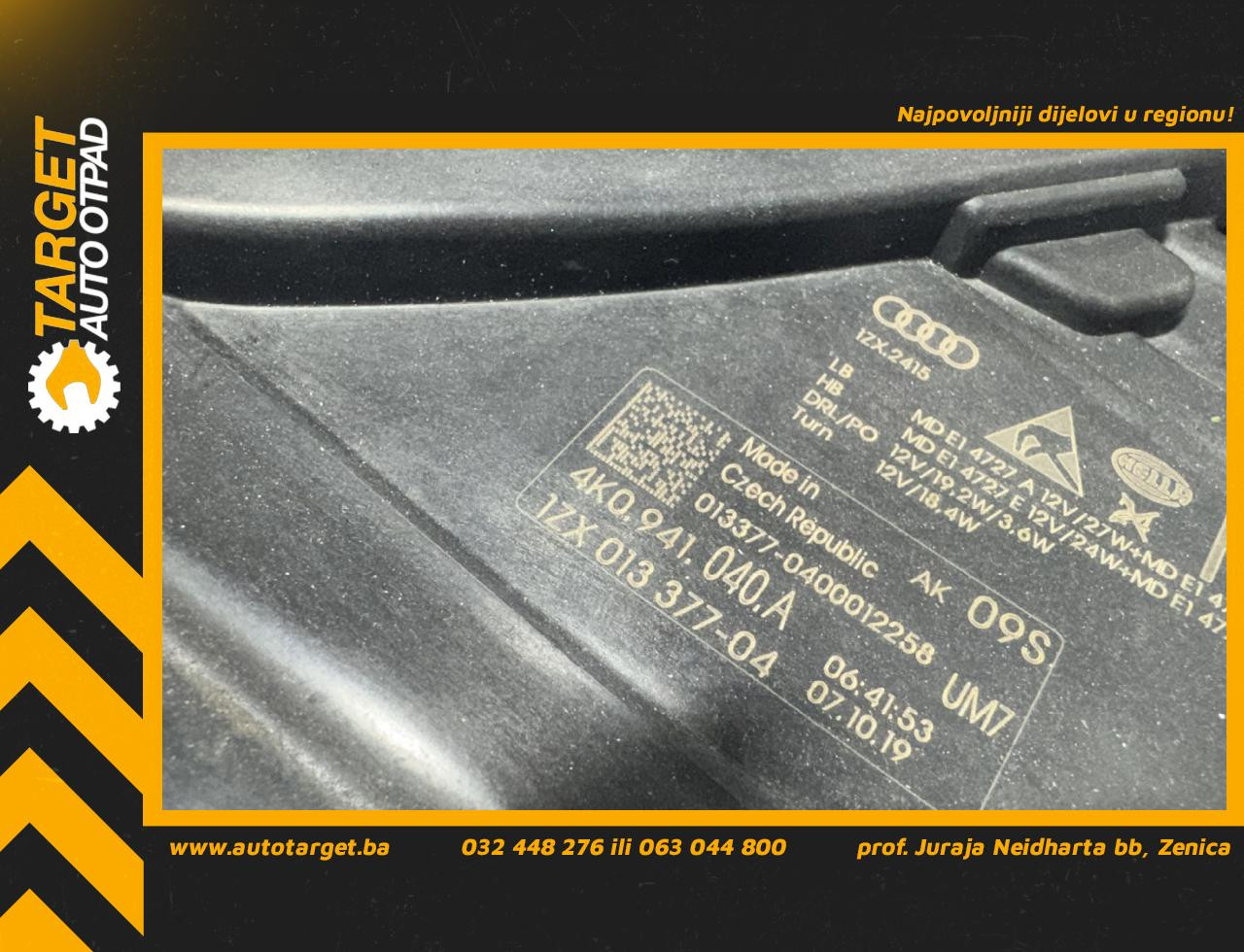 DIJELOVI FAR AUDI A6 4K > 18- 2.0 4K0941040A