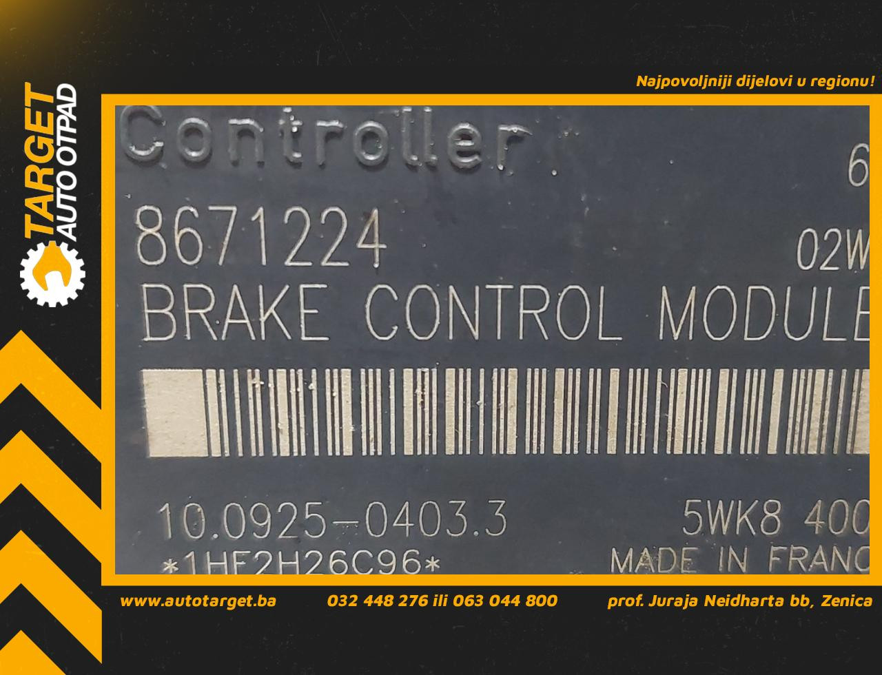 DIJELOVI ABS ELEKTRONIKA VOLVO S60 > 00-05 2.4 8671224 P08671223