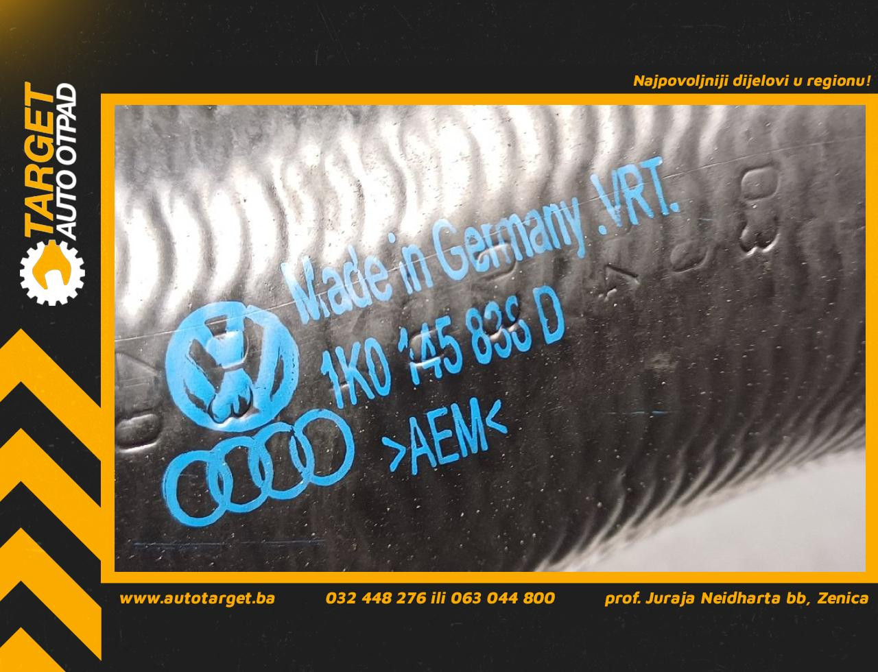 DIJELOVI CRIJEVO INTERKULERA AUDI A3 > 03-08 1K0145838D